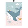 Colorful Mermaid Girl Rainbow Whale Scallop Marine Nursery Wall Art Canvas Painting Posters And Prints Pictures Kids Room Decor