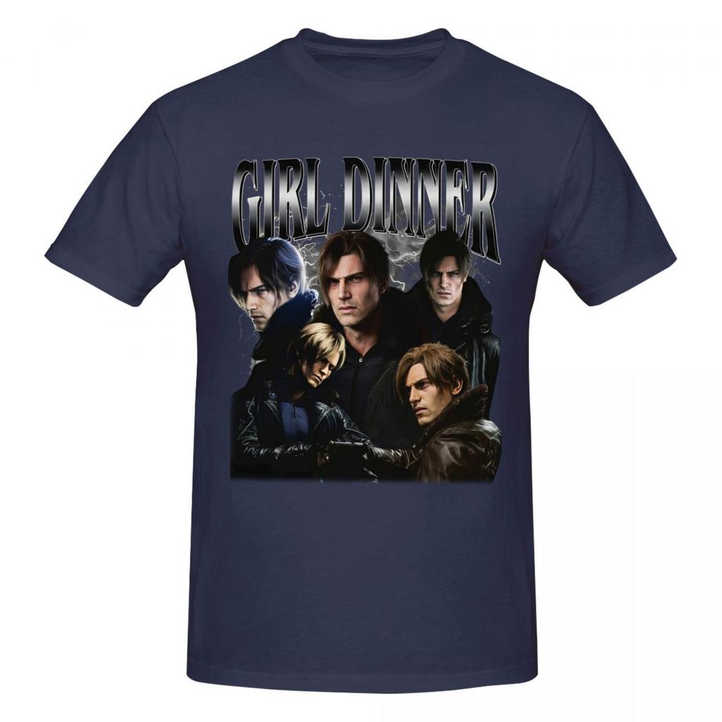 Unisex 9 Requiem Leon S Kennedy Girl Dinner Retro T Shirt Streetwear Cotton Tee Shirt