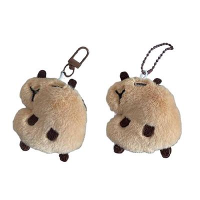 Realistic Capybara Plush Keychain Accessory Sound Making Keyring Adds Personality To Bags And Keys Soft And Fun