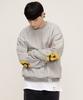 GRAVER [Unisex] Elbow Drawing Dot Smile Sweatshirt_Gray