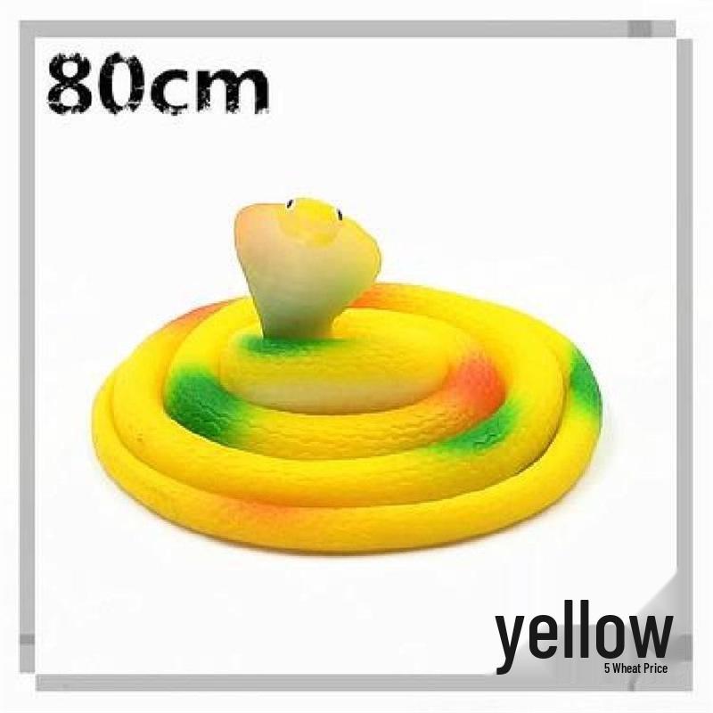 Children's Large Soft Rubber Green Snake Prank Toy Model