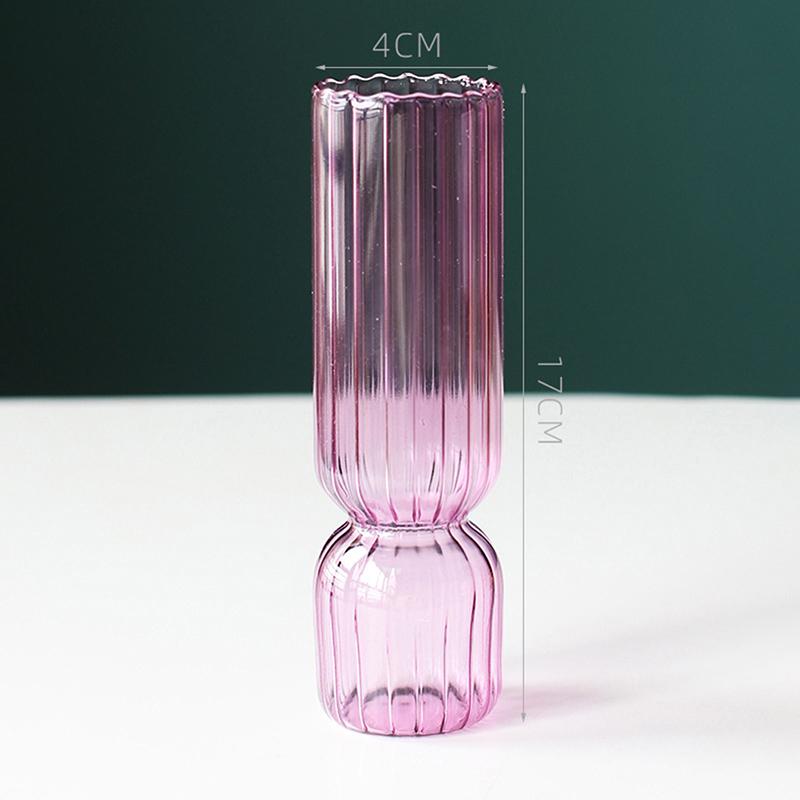 Nordic Glass Vase Small Glass Vases Flower Arrangement Home Decoration Accessories Modern Living Room Glass Ornament