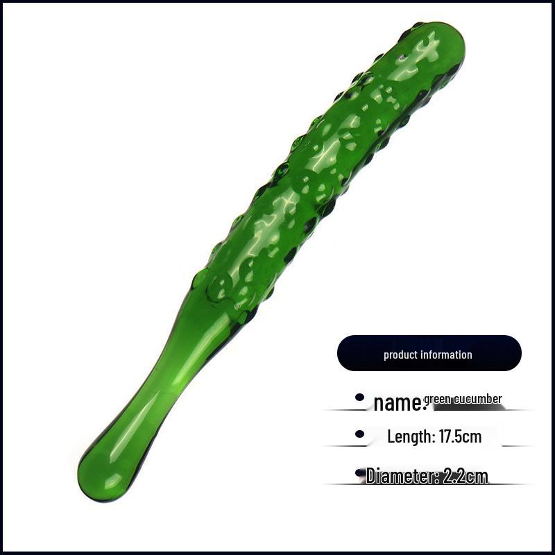 Seven-Color Crystal Glass Cucumber Dildo for Female Simulation and Erotic Insertion