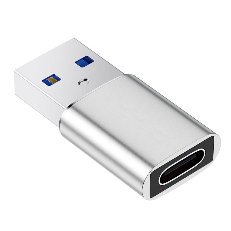 USB3.0 To Type C Adapter Highly Speed 5Gbps Data Transfer 3A Charging Metal Housing For Smartphones Tablets Laptops