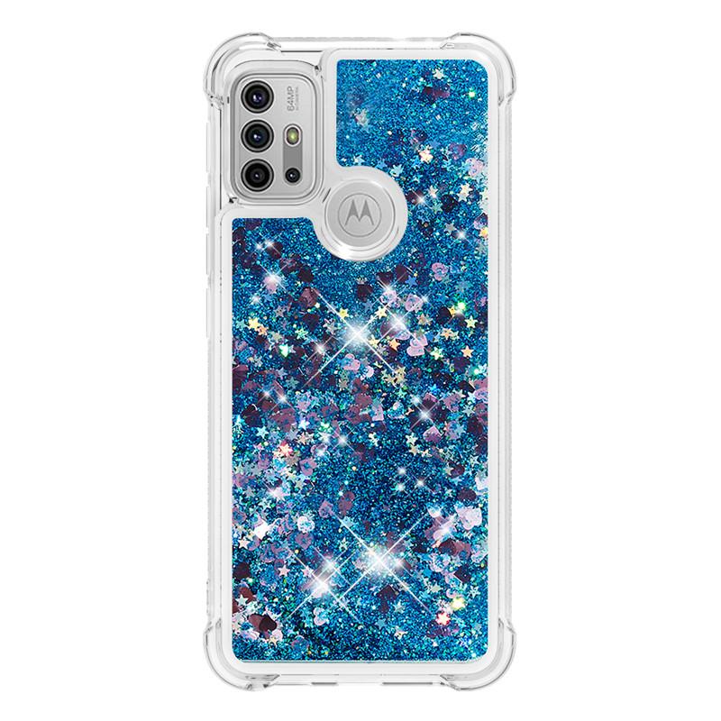 Liquid Phone Case For Motorola Moto G30 G20 G10 G Pure Stylus Play E7 Power 2021 Cover Painted Glitter Quicksand Capa