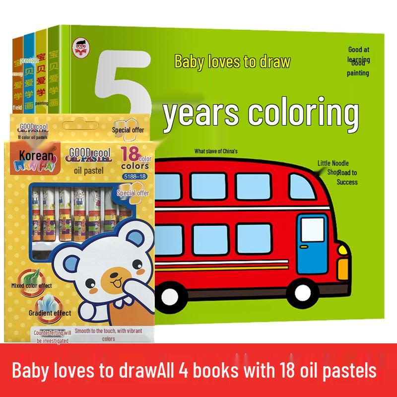 Kids' Coloring and Drawing Book Set: Doodle & Paint for Kindergarten