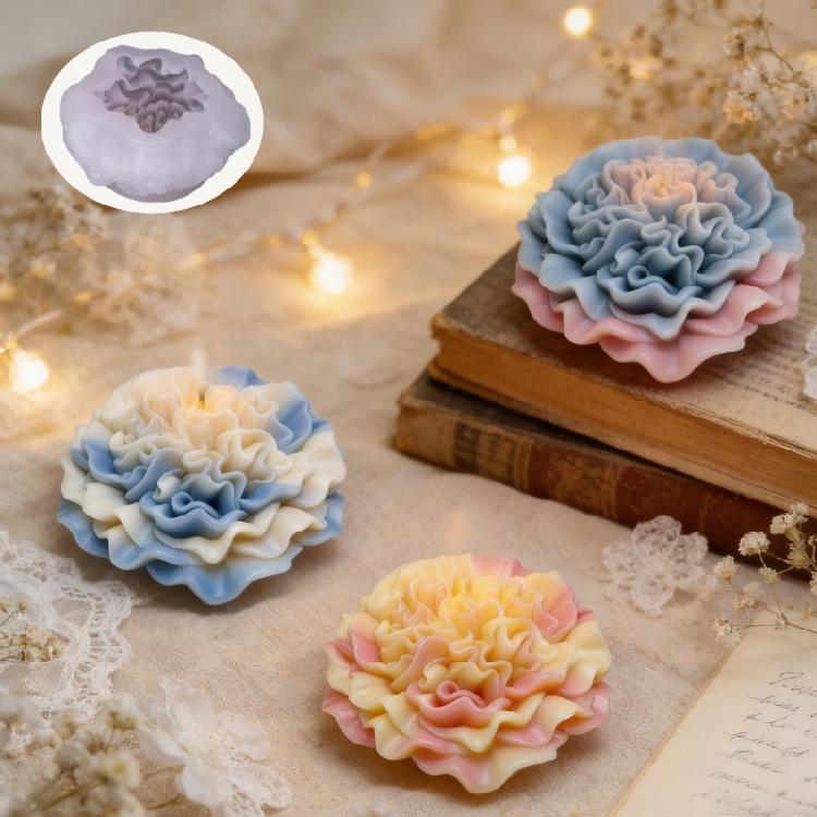 Flower Shape Silicone Mold For Candle Crafts Making Handmade Soap Food Safe Crafting Accessories