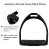 Colorful Horse Riding Stirrup Anti rust Lightweight Equestrian Aluminum Stirrup (black)