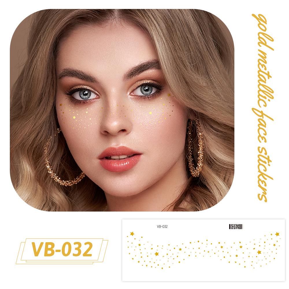 Ruikalong Gold Stamping Face Stickers: Freckle Style, Waterproof, Sweatproof, Eco-friendly