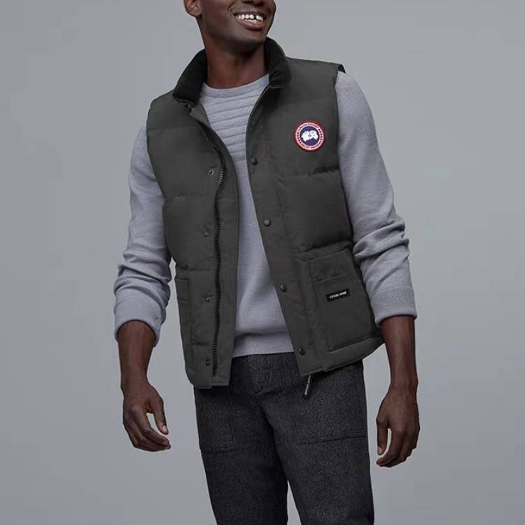 Canada Goose Freestyle Series Multi-Functional Outdoor Fashion Versatile Commuter Multi-Pocket White Duck Down Vest Unisex vest Graphite-Grey 4154M-66