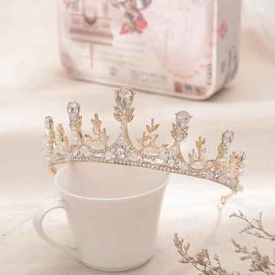 Nevěsta Korejská svatební koruna královna třpytivé kamínky elegantní vynikající plně diamantová koruna svatební pokrývka hlavy