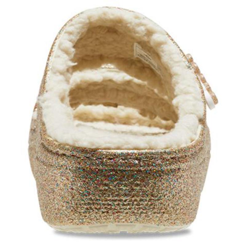 Crocs Classic Clogs EVA Cozzzy Glitter Sandals 'Multi Gold' Women's