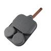 Egg Frying Pan 3 Section Stick Proof Flat Bottom Breakfast Cooking Pan with Heat Resistant Handle for Steak Omelette Black