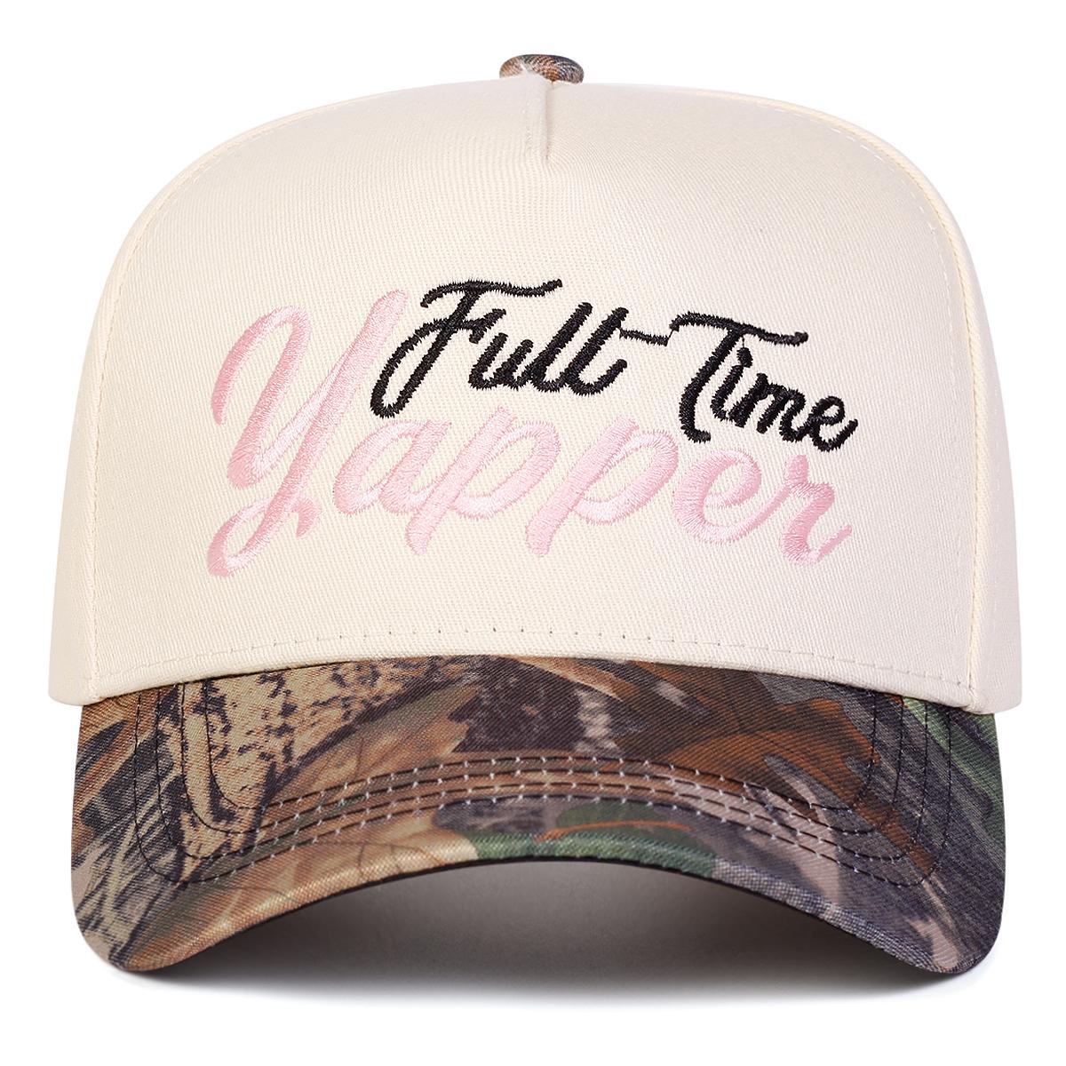 

Unisex Full Time Yapper Embroidery Baseball Caps Spring Autumn Outdoor Adjustable Casual Hats Sunscreen Hat Sports Cap