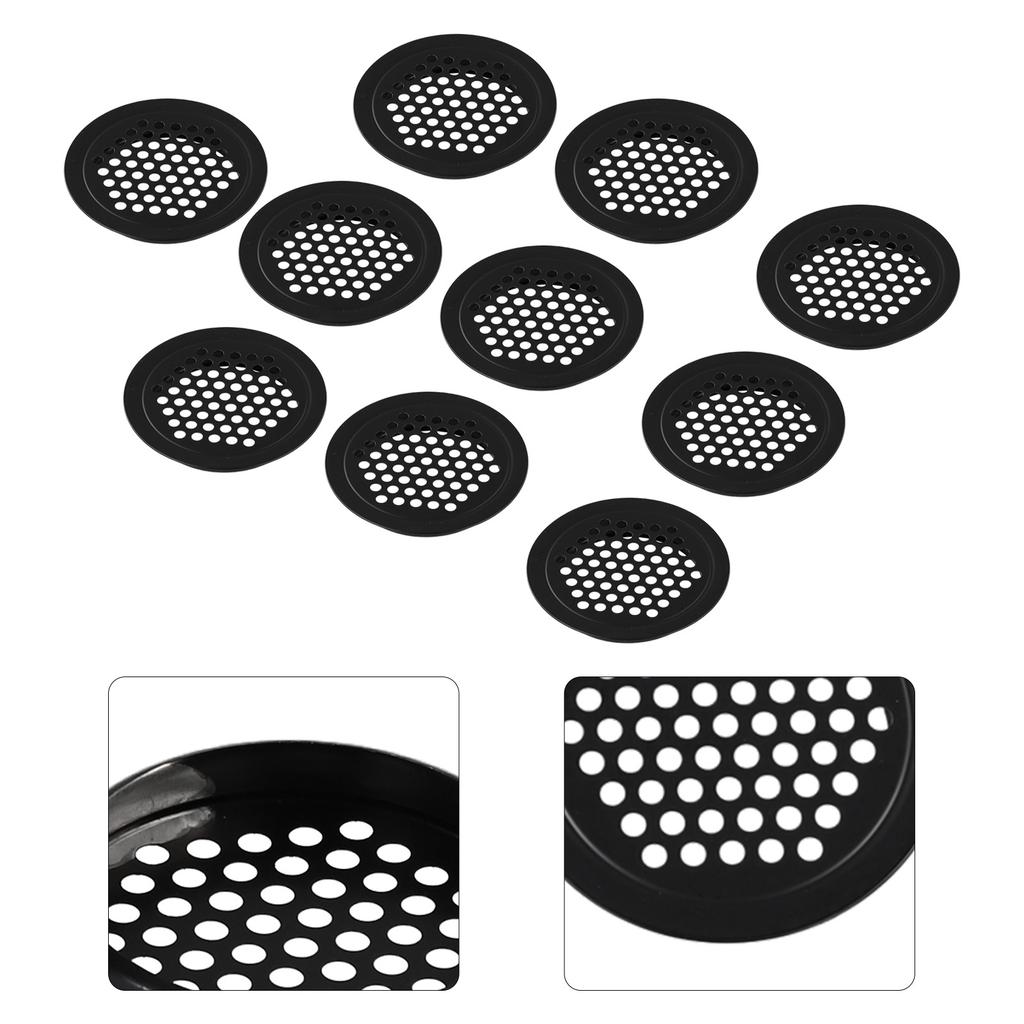 10pcs Round Cabinet Air Duct Vent 25/29mm Steel Louver Mesh Hole Plug Decoration Cover Wardrobe Grille Ventilation Systems
