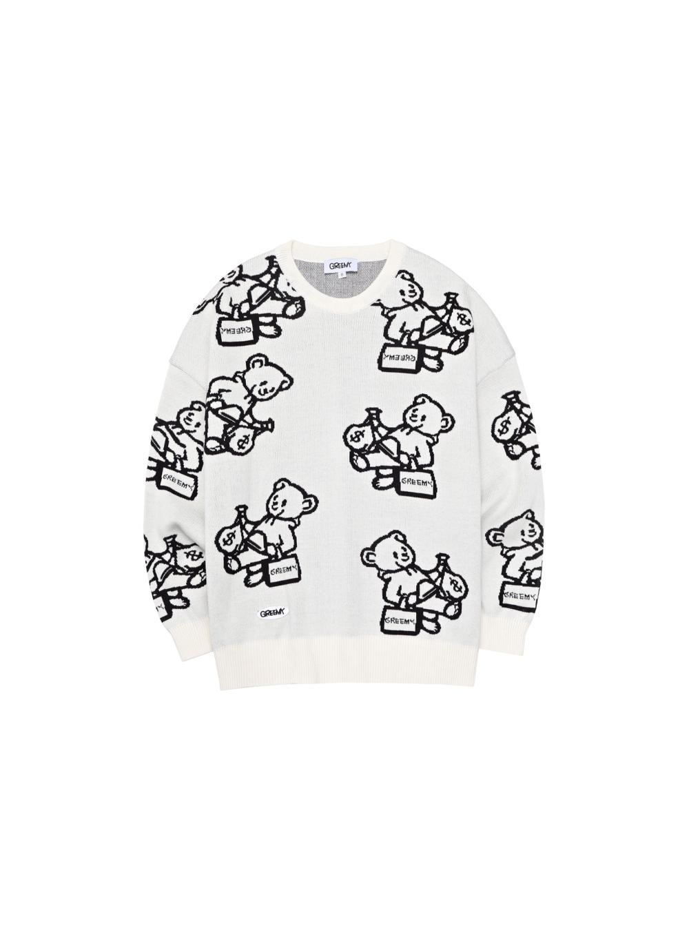 Вязаный Grimi Bear (белый) L