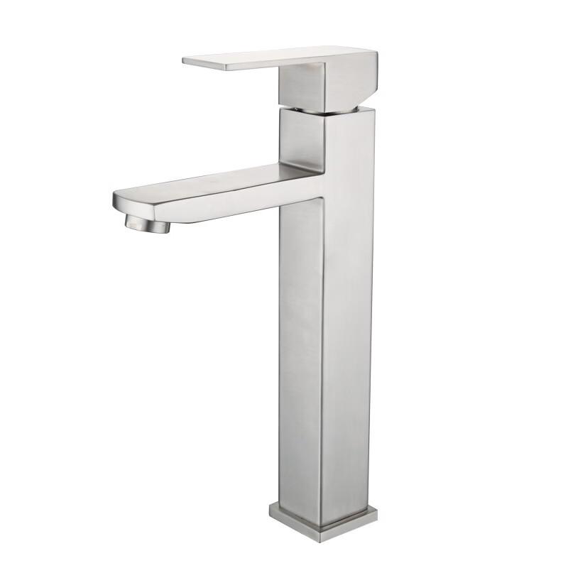 VEMUSE 304 Stainless Steel Tall Square Basin Faucet