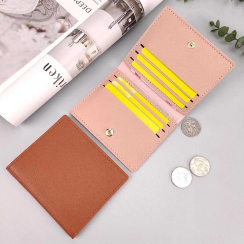 

Simple student plain wallet with card holder and snap closure Yeon Blue