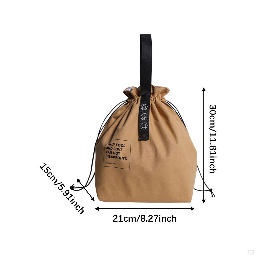 Lunch Bag Portable Lunchbox Handbag with Drawstring for Travel Office Picnic
