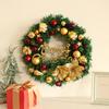 Port Love Christmas Door Wreath with Decorative Balls and Flowers