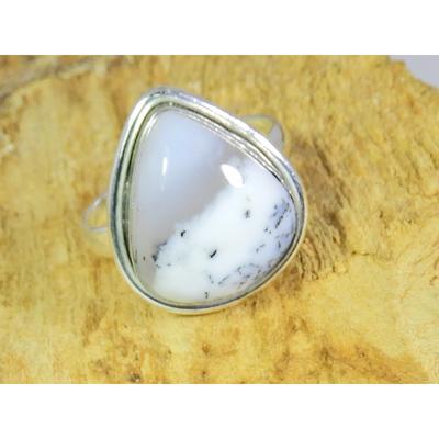 Natural Dendrite Opal Gemstone 925 Solid Sterling Silver Ring Size US-8.5 PG-227