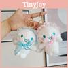 Adorable Scented White Dog Keychain Plush Toy Soft Cotton Stuffed Animal