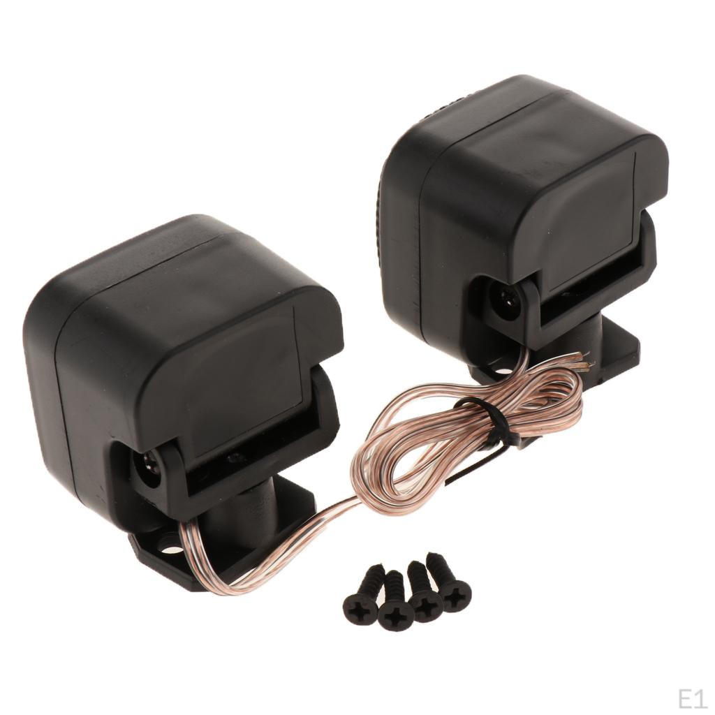 Pair of 500w Auto Silk Square Tweeter Speakers for Car Audio System