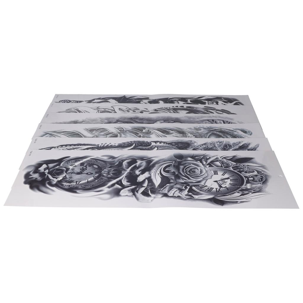 6pcs Full Arm Tattoo Sticker Temporary Waterproof Fake Tattoos Stickers for Women Men