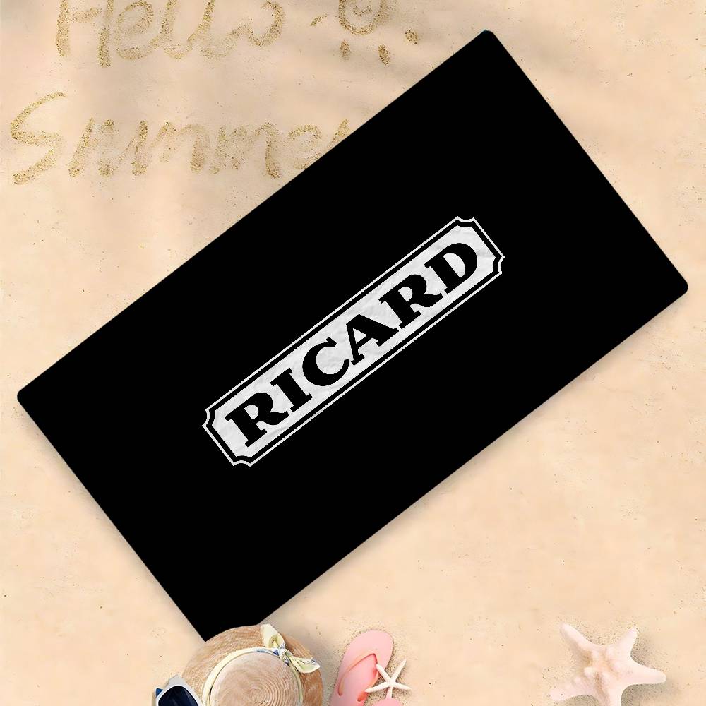 R-RicardS LOGO Microfiber Blanket Quick Drying Beach Towels Oversized Printing Super Absorbent Pool Towel Blanket