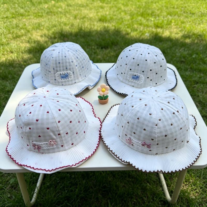 Baby Summer Sun Hat With Adjustable Breathable Fabric For Kids Protection
