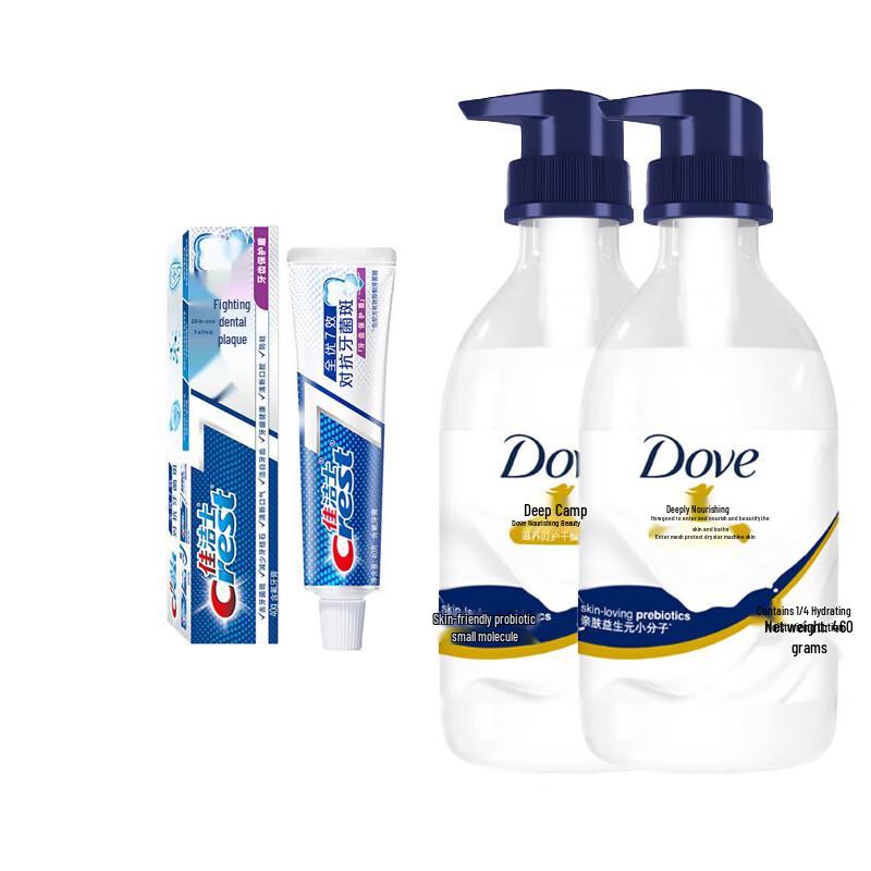Crest Pro-Health Toothpaste & Dove Shower Gel Bundle