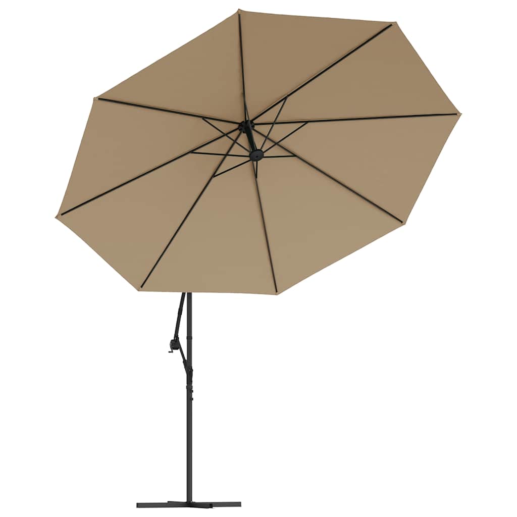 Cantilever Umbrella with Aluminum Pole 350 Cm Taupe