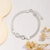 Fashion Rhinestone Lucky Figure 8 Infinity Symbol Anklet Exaggerated Personality Bright Foot Jewelry For Women
