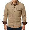 Men's Relaxed-Fit Casual Workwear Long-Sleeve Jacket Shirt