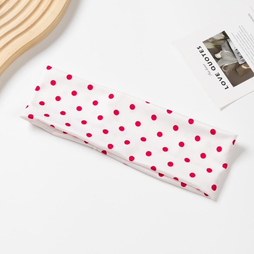 Fashion Polka Dot Makeup Hairband Hair Accessories New Wave Yoga Elastic Headband Sports Fitness Sweat-absorbent Hairband