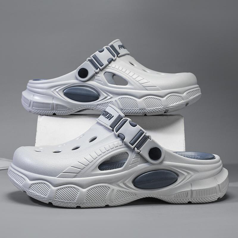 Hole shoes 22 new summer large size outside wear beach wading dual-purpose bag head cool slippers
