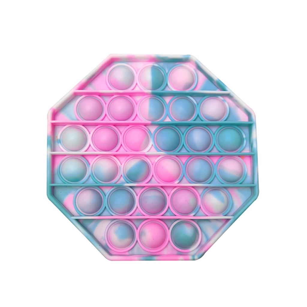 Round Push Pop Bubble Sensory Toy Silicone Fidget Stress Relief Tool for Anxiety and Focus with Durable Soft Material for Adults Kids