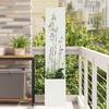 Garden Privacy Screen Canvas Floral White 32 X 150 Cm