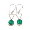 Chrome Diopside Gemstone 925 Sterling Silver Drop/Dangle Earrings 1.62" Gift For Anniversary EE-93-3