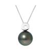 Necklace - Pearls & Colors - Tahiti Cultured Pearl A+ - 925 Sterling Silver - 42 Cm - Semi-Baroque 8-9 Mm