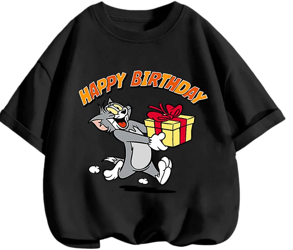 New Fashion Trend Tom And Jerry T Shirt Summer Casual Daily Tops Cartoon Print For Young Children