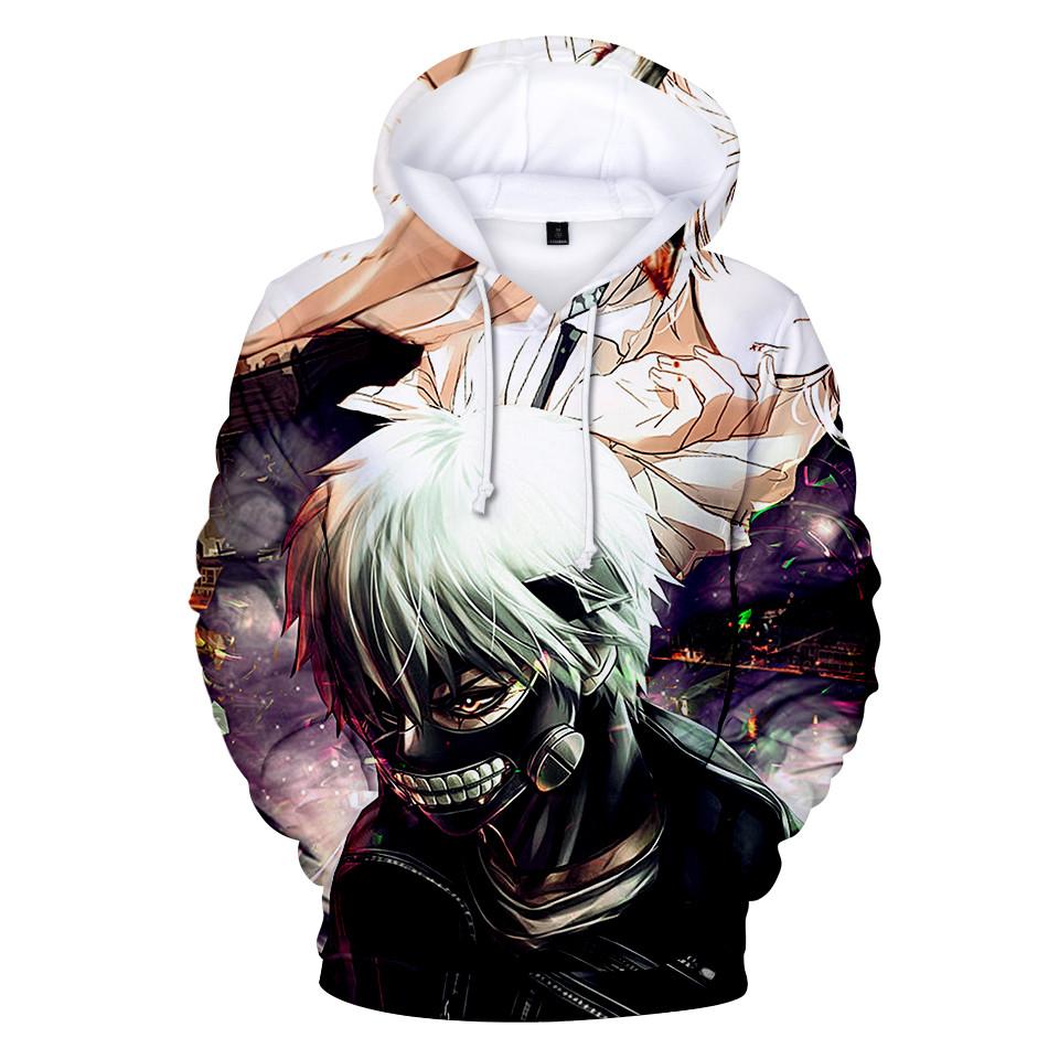 Hoodie Tokyo Ghoul 3D Printed Hoodies Boy/girls Sweatshirt Long Sleeve Cartoon Pullover Tops Teen Clothes