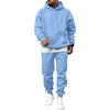 Men's Hooded Sweatsuit Set with Loose Fit for Fall Winter Casual Athletic Wear