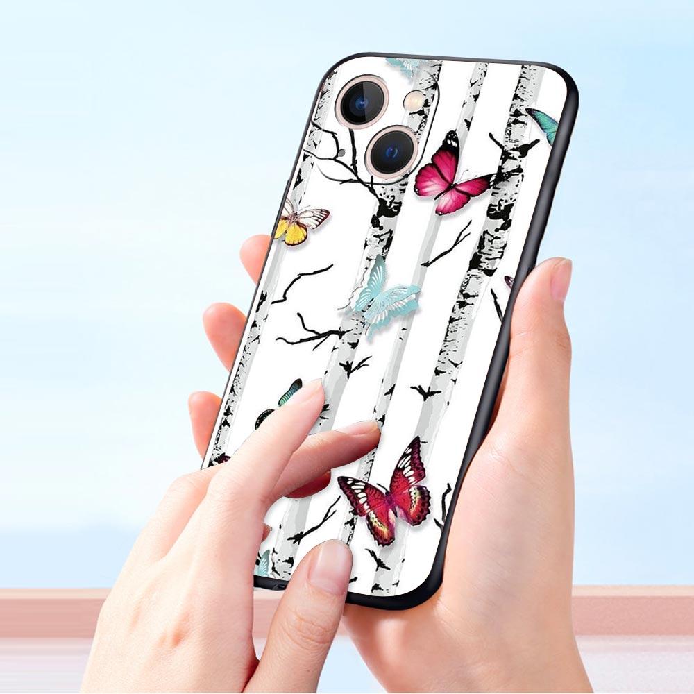Butterfly Design Phone Case Cover for iPhone 17 16 15 14 13 12 Pro Max 11 Pro Max 17 AIR Plus Shockproof Soft TPU Shell Fundas