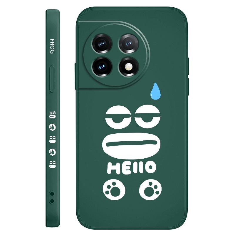 

Silent Frog Phone Case For Oneplus 13 13R 12 12R 11 11R 10 10R 10T 9R 9RT 9 8T 8 7 7T Pro 5G Liquid Silicone Cover OnePlus 11 5G темно-зеленого
