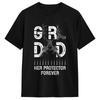 Unisexs Dad Of Girls Outnumbered American Flag Tshirts Cotton Tees Summer Awesome Short Sleeves Tshirt Crewneck Hipster Tshirt