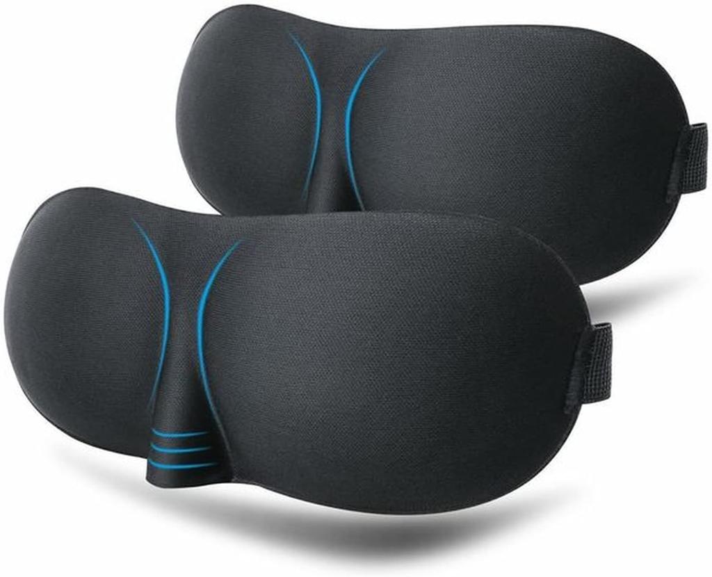 Comfortable 3D Design Sleep Mask 100 Percent Light Blocking Soft Thickened Eye Cover for Sleeping Travel Relaxation Eye Mask