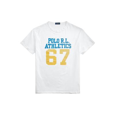 Polo Logo Round Neck Slim Fit Short Sleeve T-Shirt Men Tops White MNPOTSH1N820875-100