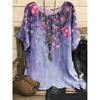 Printed round Neck Neck Casual Loose Top Print round Neck Top Women