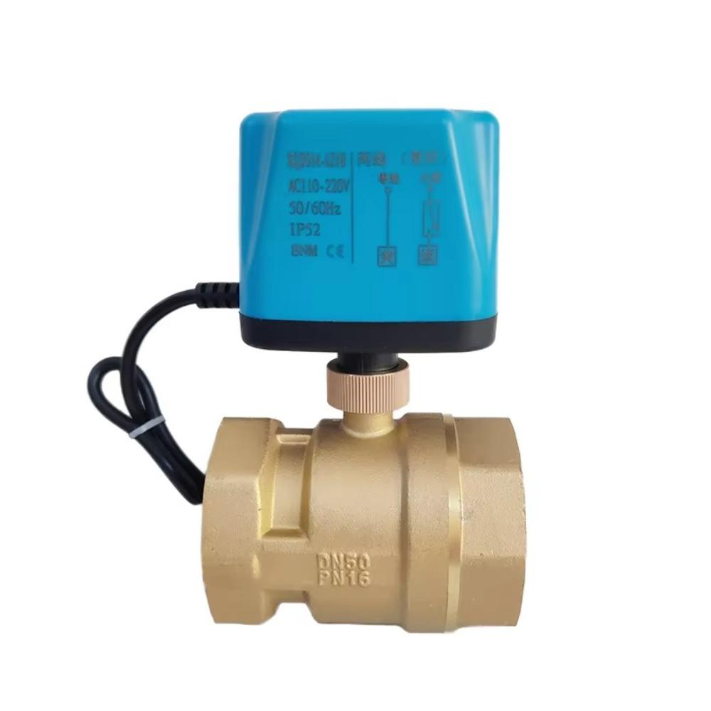 Robinet cu bilă electric cu 2 căi durabil Normal Închis Solenoid cu o comandă cu două fire DN50 DC12V-24V AC220V Robinet cu bilă motorizat